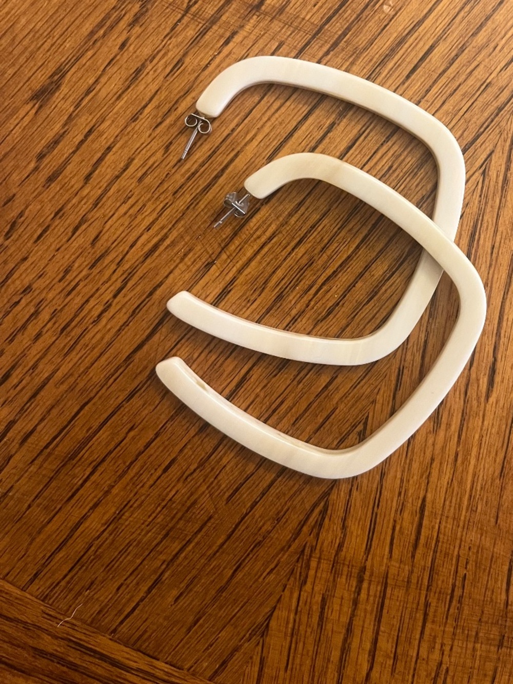 Machete Large Square Hoops Sand colored